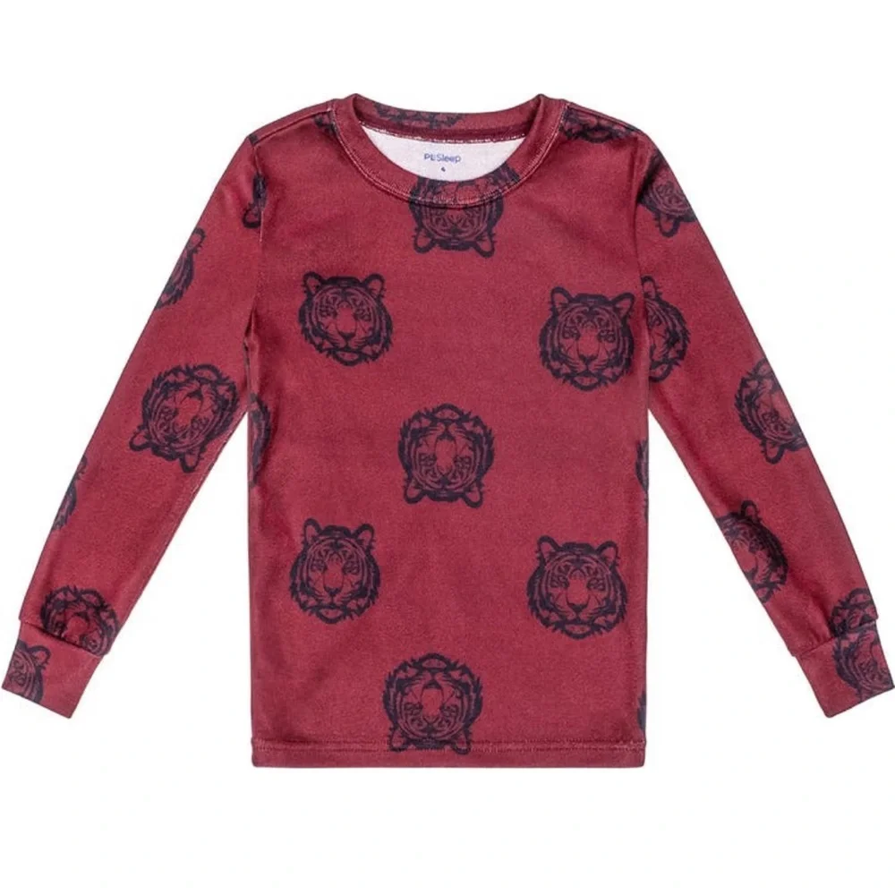 Petit Lem Kids Tiger Print 2-Piece Pajama Set NWT